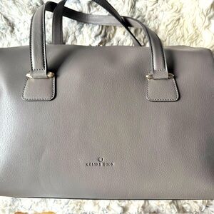 Celine Dion Gray authentic Handbag briefcase Celine bags no longer produced